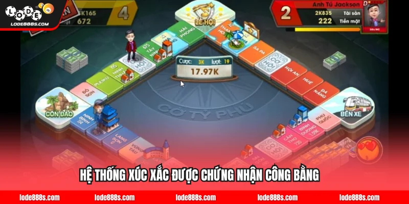 Hệ thống xúc xắc được chứng nhận công bằng