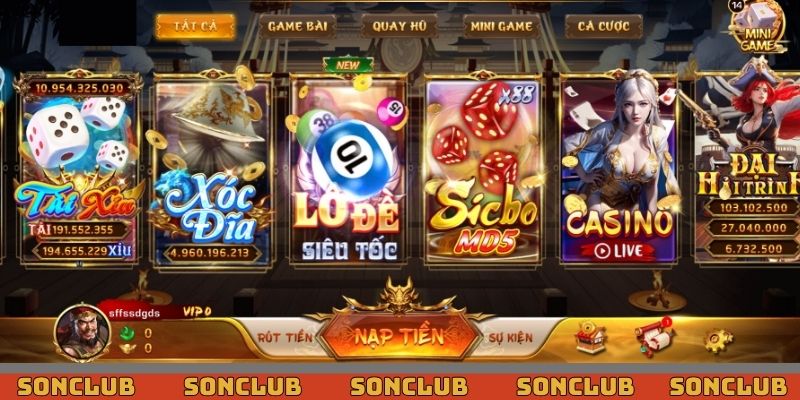 Giải trí tại cổng game uy tín hàng đầu Việt Nam Sonclub